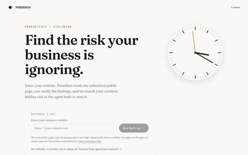 Persidian — Autonomous agents for the work that compounds — screenshot