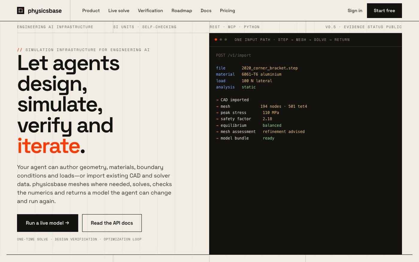 physicsbase — simulation infrastructure for engineering AI — screenshot