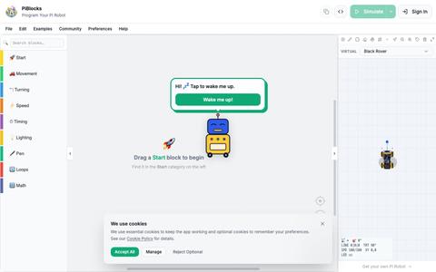 PiBlocks - Program Your Pi Robot — screenshot