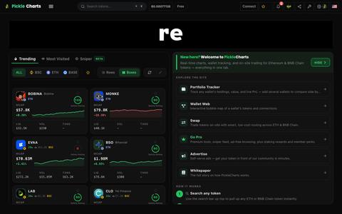Pickle Charts - Professional Multi-Chain Crypto Analytics & Portfolio Tracker — screenshot