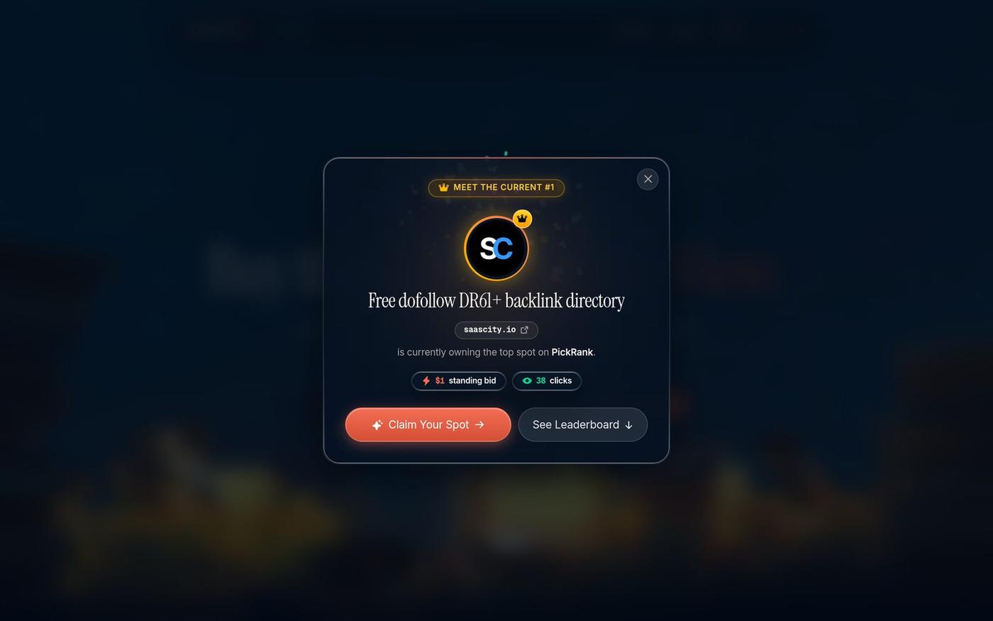 PickRank — Buy the Spot. Own the View. — screenshot
