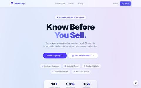 Pikwisely — Know Before You Sell — screenshot