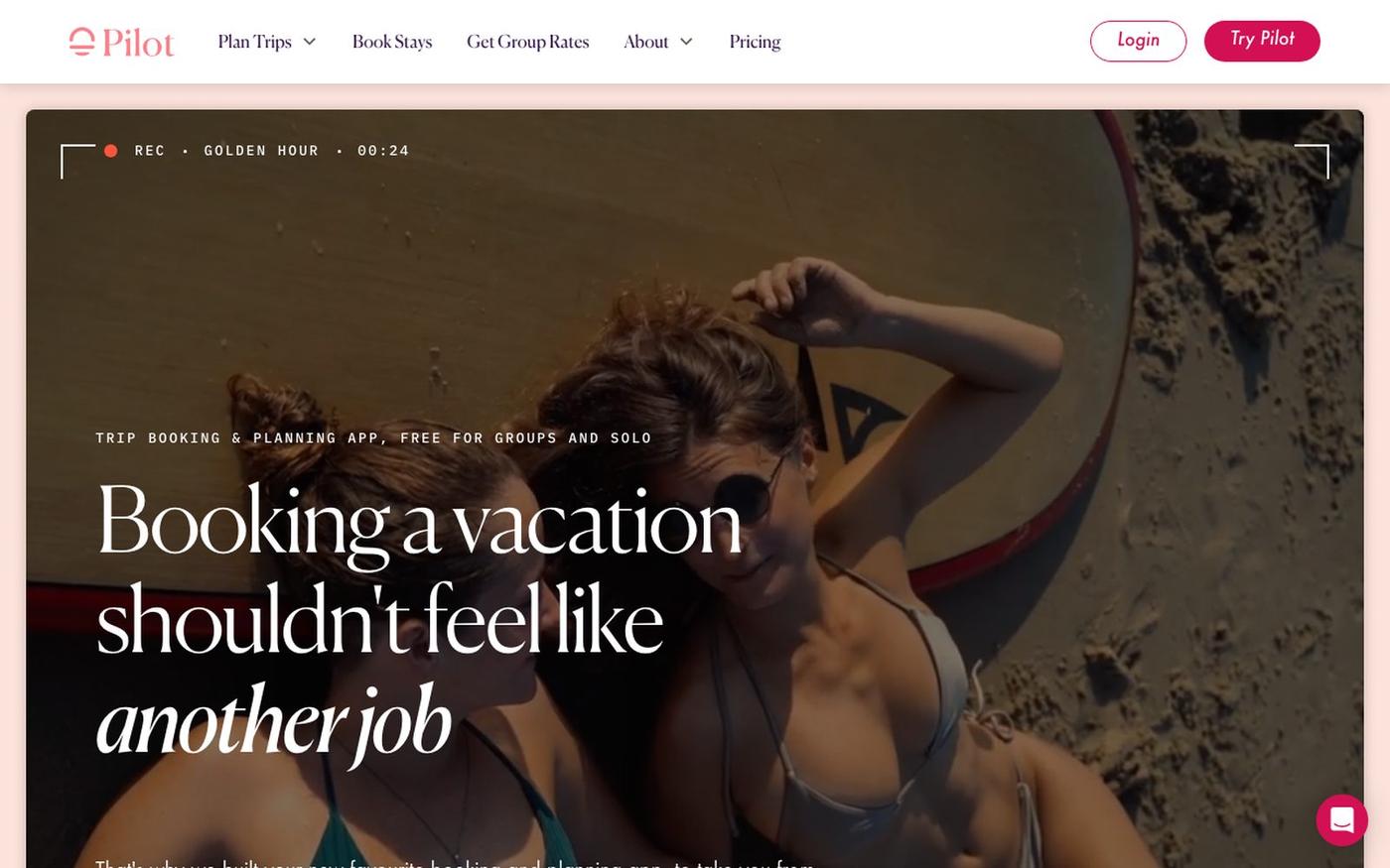 Free Trip Booking and Planning App | Pilot — screenshot