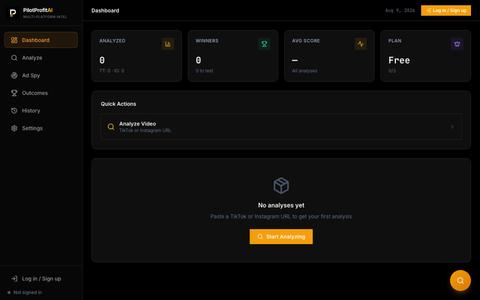 PilotProfitAI | The Future of Ecommerce Intelligence — screenshot