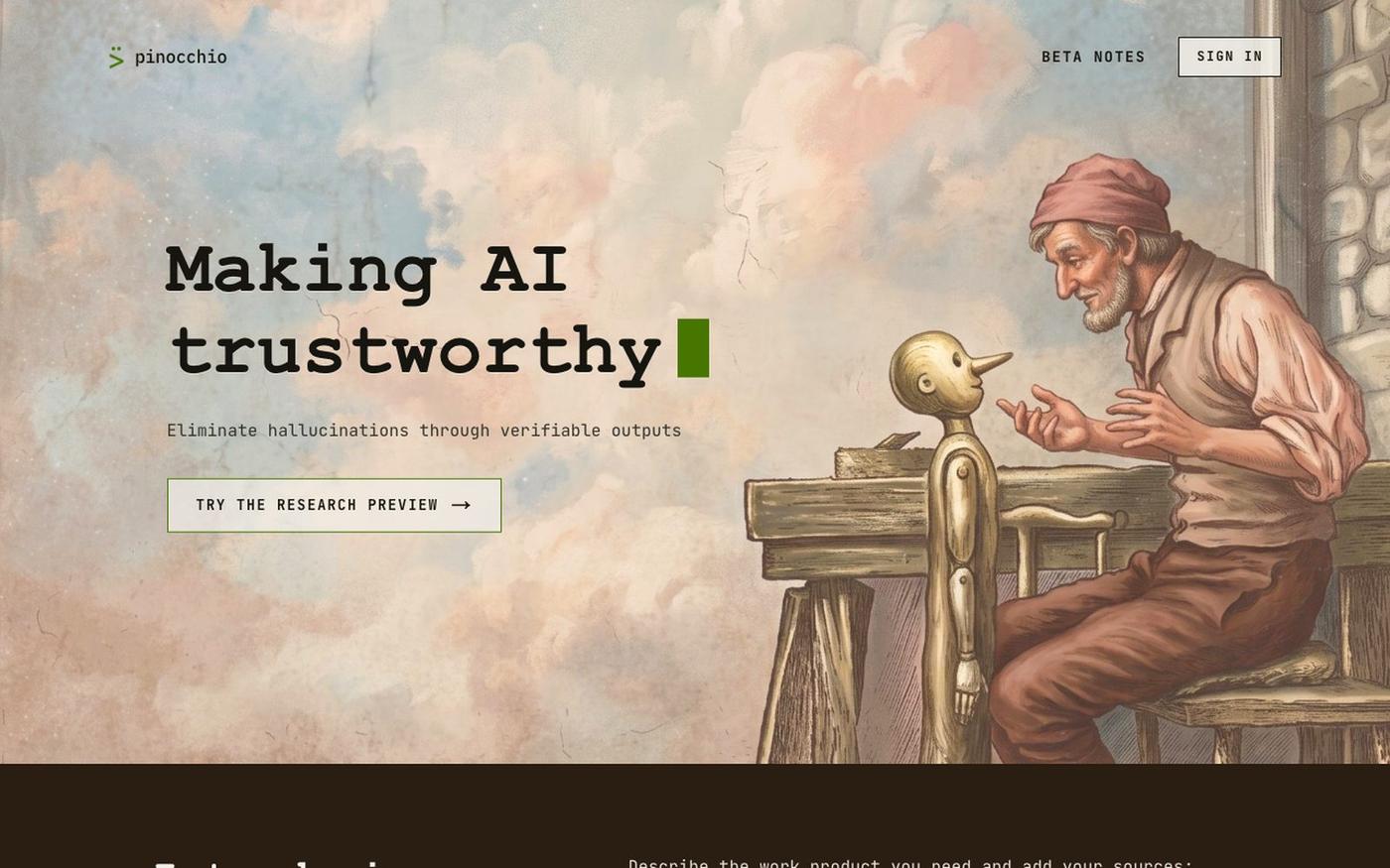 Pinocchio — screenshot