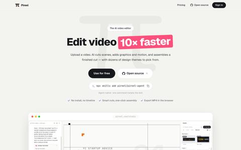 Pireel — The AI video editor — screenshot