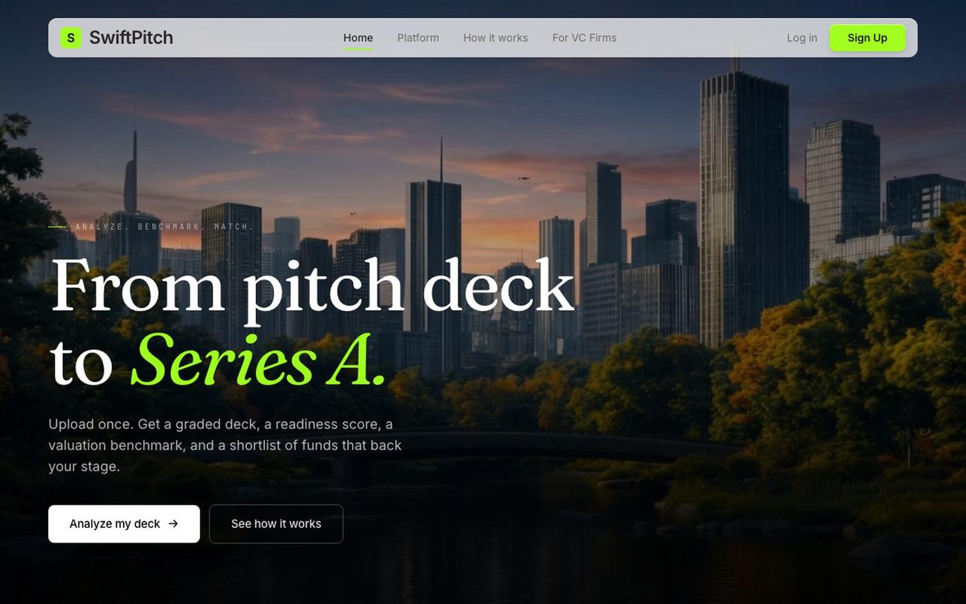SwiftPitch - From Pitch Deck to Term Sheet — screenshot