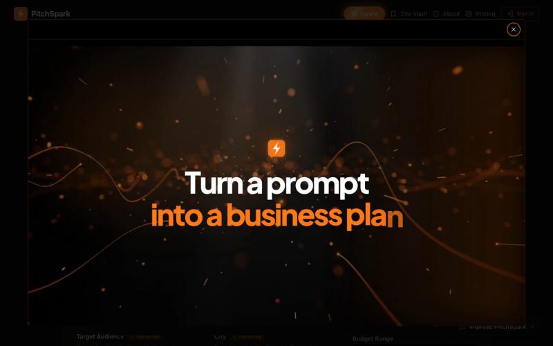 PitchSpark — AI-Powered Idea Generator & Concept Builder — screenshot