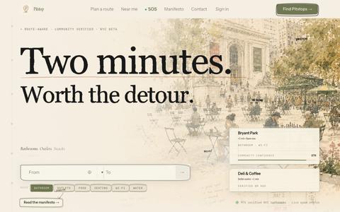 Pitstop — Two minutes. Worth the detour. — screenshot