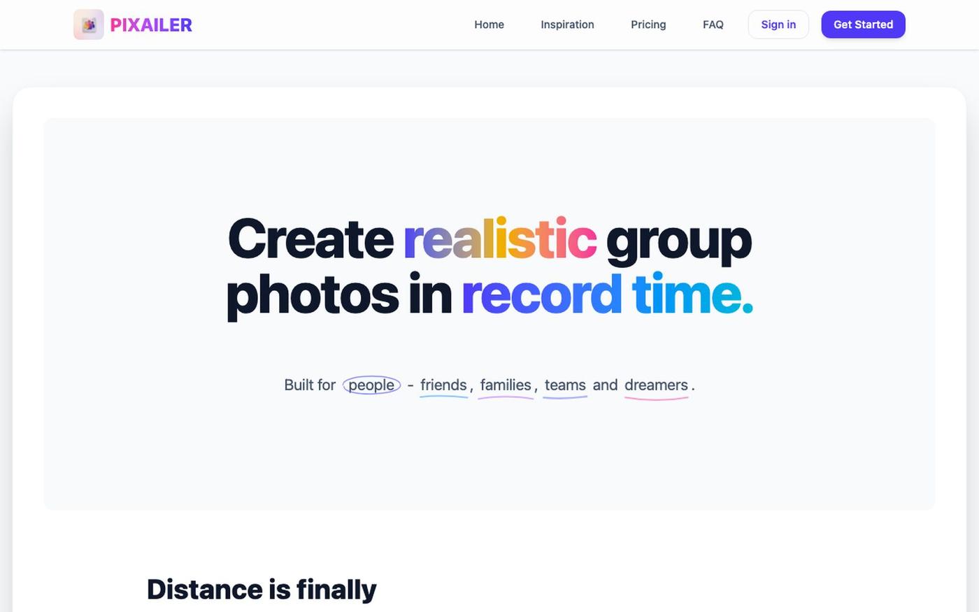 PIXAILER — screenshot