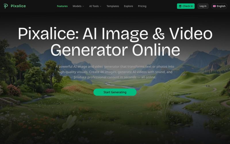 Pixalice – AI Image & Video Generator Online — screenshot