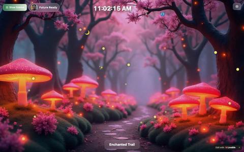 Future Ready Desk Clock — Infinite Forest Walk Meditation — screenshot
