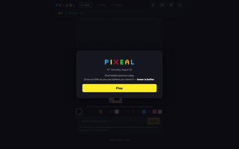 Pixeal · a daily picture puzzle — screenshot