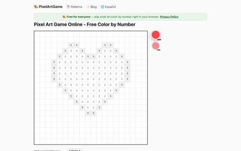 Pixel Art Game Online - Free Color by Number | PixelArtGame — screenshot