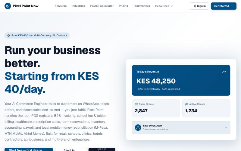 Pixel Point Now — Unified Business Operating Platform | Pixel Point Now — screenshot