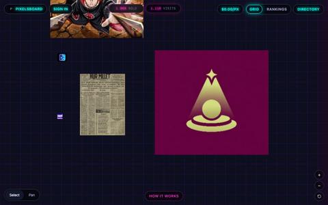 PixelsBoard - Own a Piece of the Internet | First 40,000 Pixels Free — screenshot