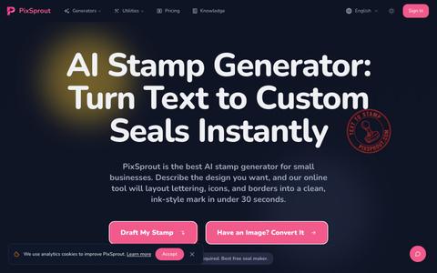 AI Text to Stamp Generator | Create Business & Vintage Seals — screenshot
