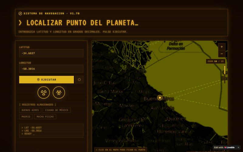 Buscador de Coordenadas · Ver un punto en el mapa — screenshot