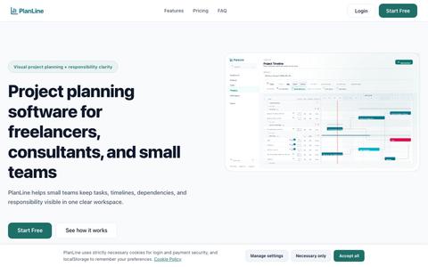 PlanLine | Project Planning Software for Freelancers, Consultants, and Small Tea — screenshot