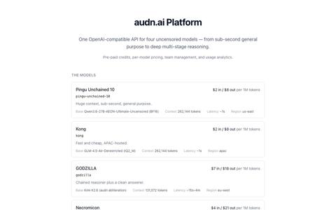 Platform | audn.ai — screenshot