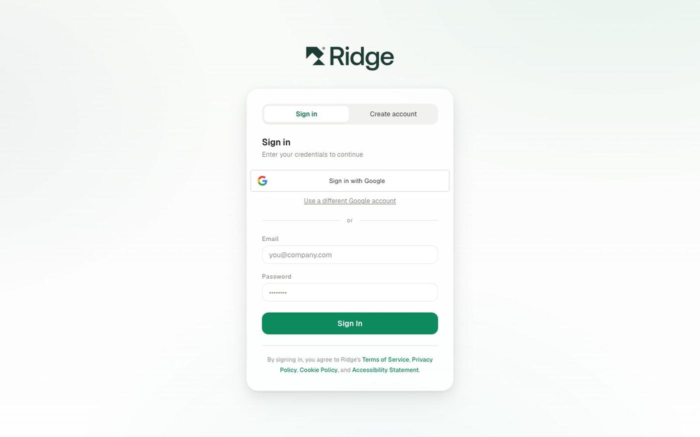 Ridge | App — screenshot