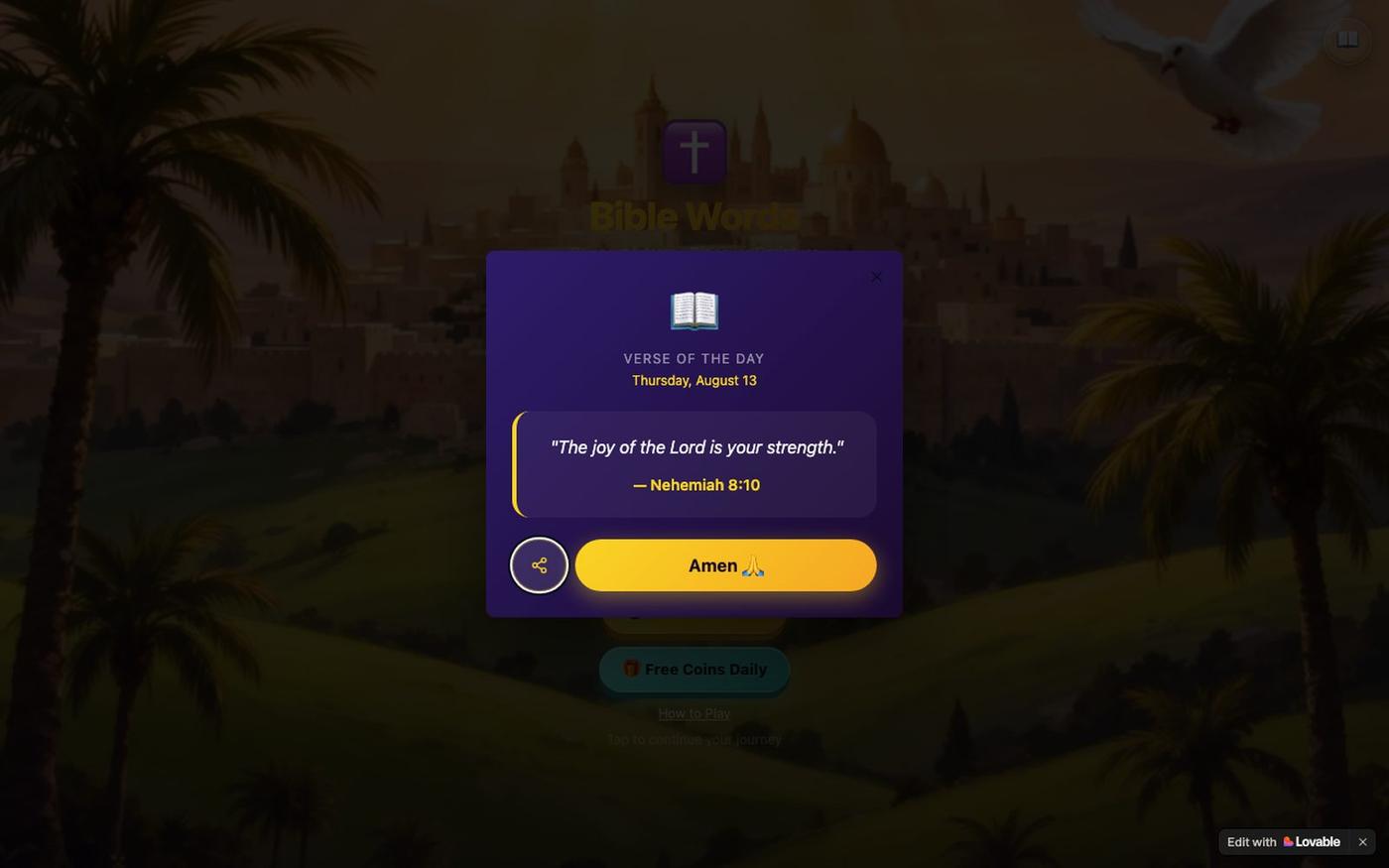 Bible Words - Connect Letters, Discover Scripture — screenshot