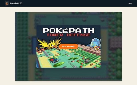 PokePath TD (Poke Path TD) — Play Online + Save Backup (Export/Import) — screenshot