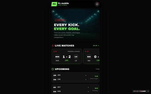 Fc Football — Live Football Scores — screenshot