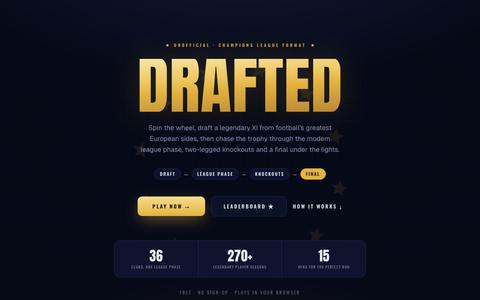 Drafted — Football Draft Game & Champions League Simulator — screenshot