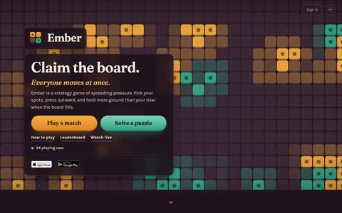 Ember · Claim the board. Everyone moves at once. — screenshot