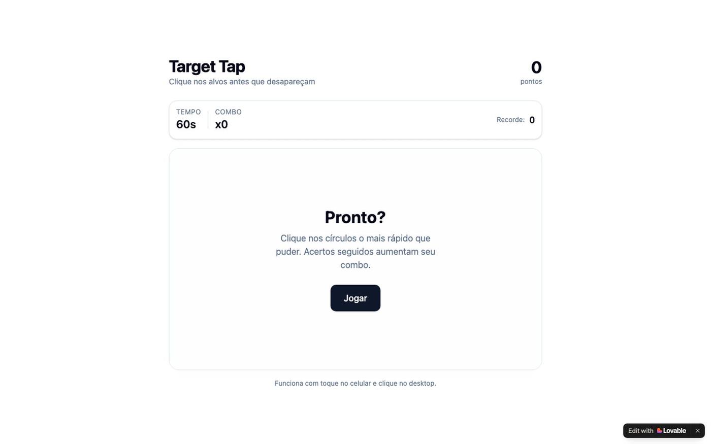 Target Tap - Jogo Arcade Casual — screenshot
