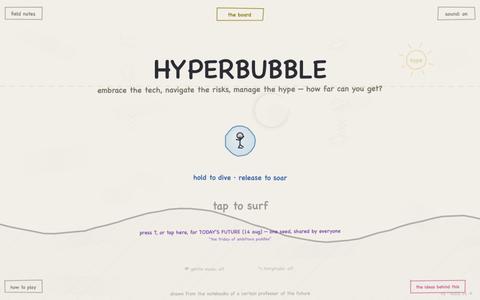 HYPERBUBBLE — embrace the tech, navigate the risks, manage the hype. How far can — screenshot