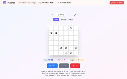 Patches - Free Daily Logic Puzzle Game | Play Patches Online — screenshot