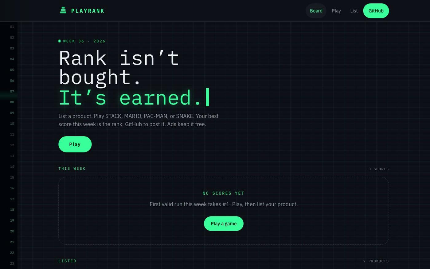Playrank — screenshot
