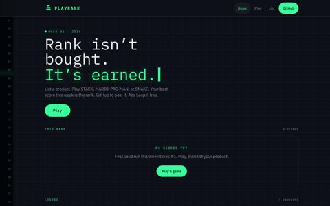 Playrank — screenshot