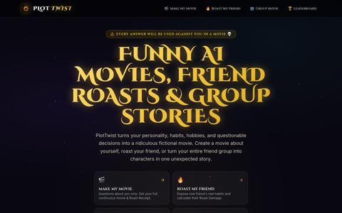 PlotTwist – Funny AI Movies, Friend Roasts & Group Stories — screenshot