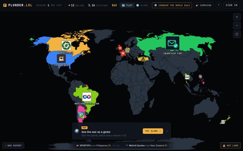 plunder.lol — every country is for sale — screenshot