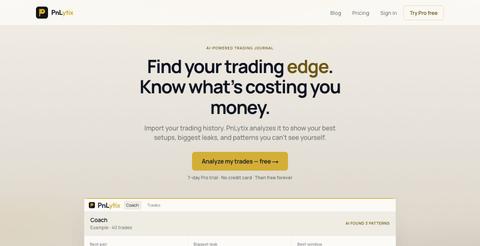 PnLytix | Journal for Live and Prop Books — screenshot