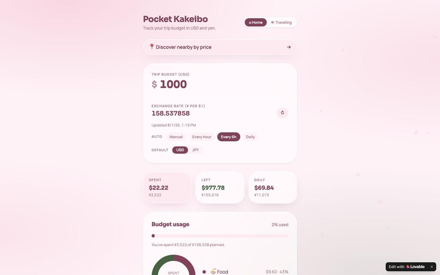 Pocket Kakeibo — screenshot