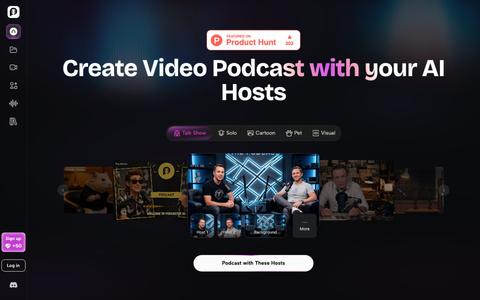 AI Podcast Generator: Turn Any Content Into a Podcast | PodcastorAI — screenshot