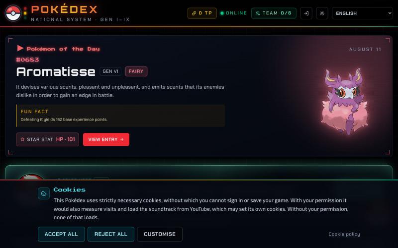 Pokédex — screenshot