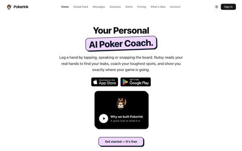 PokerInk: Poker Log & AI Coach — Live Poker Journal App — screenshot