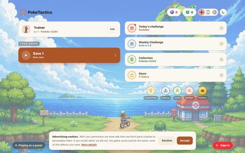 PokeTactics — Pokémon Roguelike & Strategy Manager Game — screenshot