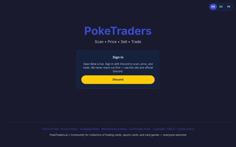 PokeTraders - Collectible Cards & Trading — screenshot