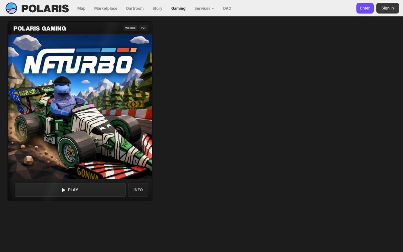 Polaris — Web3 gaming on Algorand — screenshot