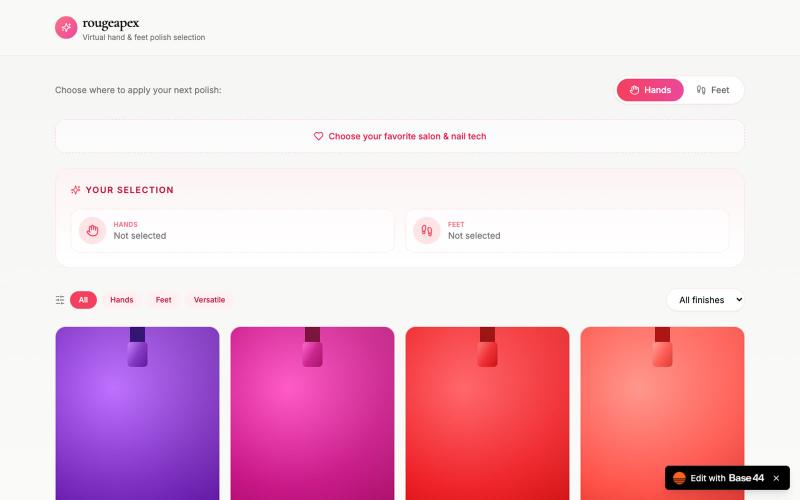 rougeapex — Virtual Polish Selection — screenshot