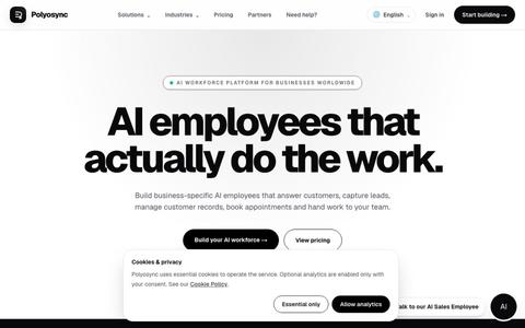 AI Employees for Business | Polyosync — screenshot