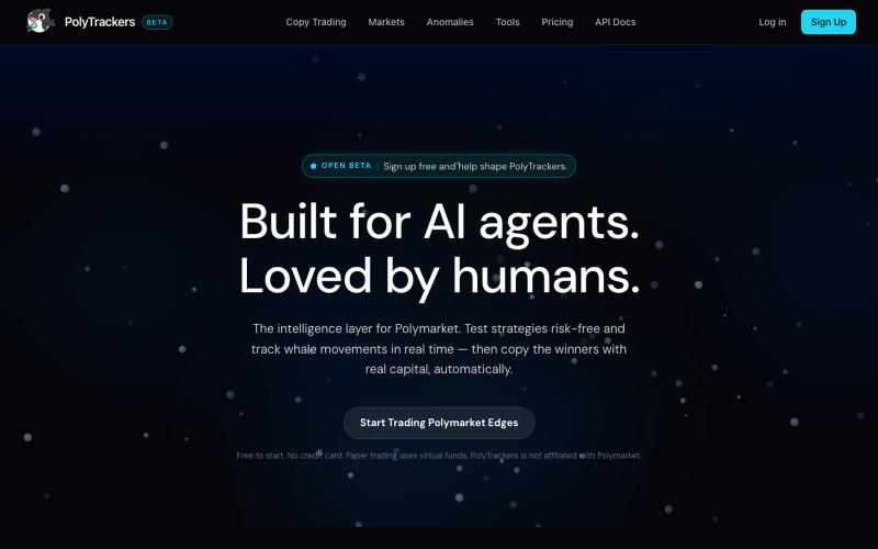 PolyTrackers — Polymarket Tracker, Whale Alerts & Copy Trading — screenshot