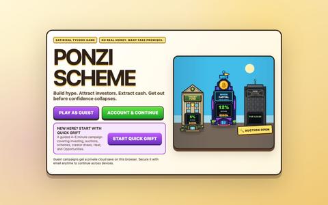 Ponzi Scheme — The Totally Legit Investment Game — screenshot