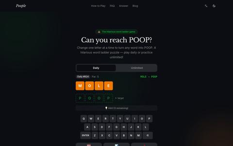 Poople – Play Poople Game Online Free Word Game — screenshot